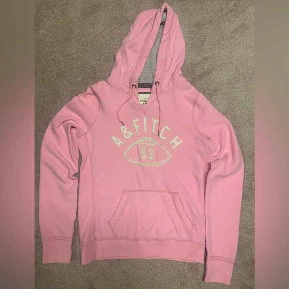 Pink abercrombie and fitch hoodie sale